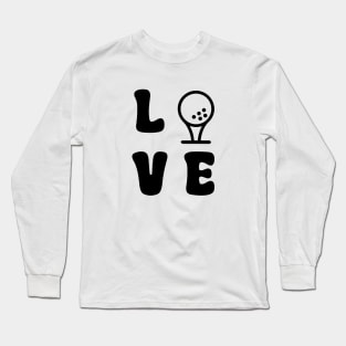 Love Golf Black Long Sleeve T-Shirt